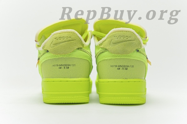 Top Version Nike Air Force 1 Low Off-White Volt AO4606-700 - Image 8