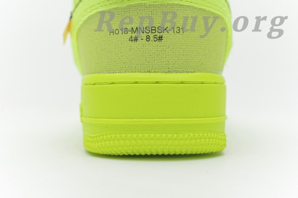 Top Version Nike Air Force 1 Low Off-White Volt AO4606-700 - Image 15