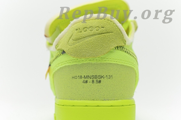 Top Version Nike Air Force 1 Low Off-White Volt AO4606-700 - Image 16