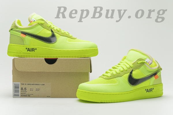 Top Version Nike Air Force 1 Low Off-White Volt AO4606-700 - Image 23