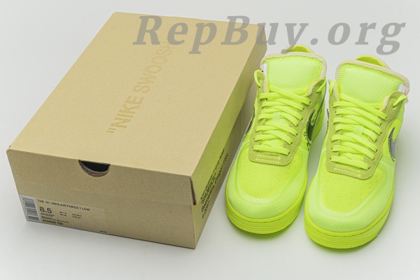 Top Version Nike Air Force 1 Low Off-White Volt AO4606-700 - Image 22