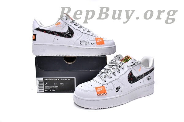 Top Version Nike Air Force 1 Low Just Do It Pack White/Black AR7719-100 - Image 20