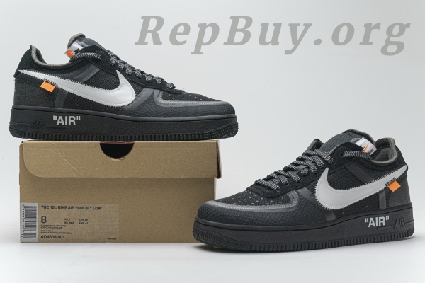 Top Version Nike Air Force 1 Low Off-White Black White AO4606-001 - Image 25