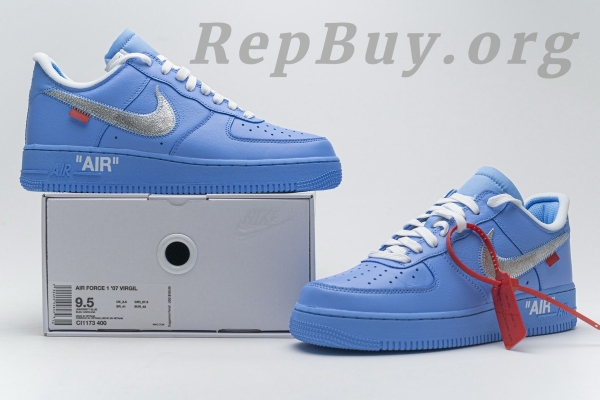 Top Version Nike Air Force 1 Low Off-White MCA University Blue CI1173-400 - Image 25