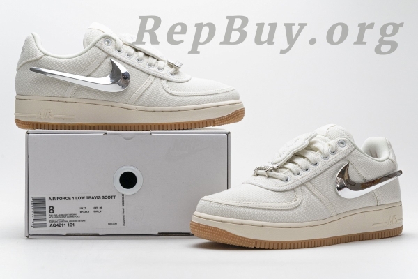 Top Version Nike Air Force 1 Low Travis Scott Sail AQ4211-101 - 图片 21