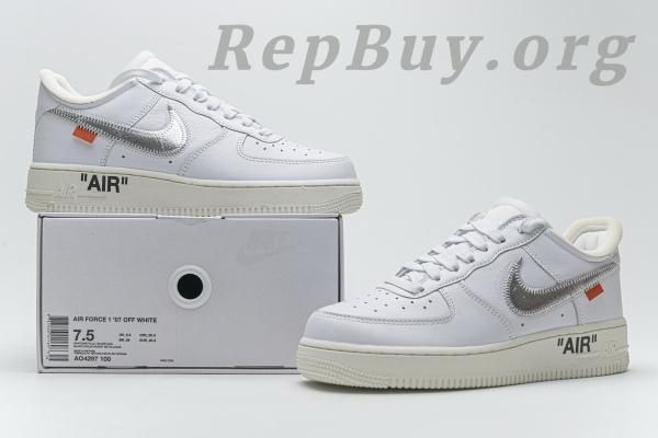 Top Version Nike Air Force 1 Low Virgil Abloh Off-White (AF100) AO4297-100 - Image 22