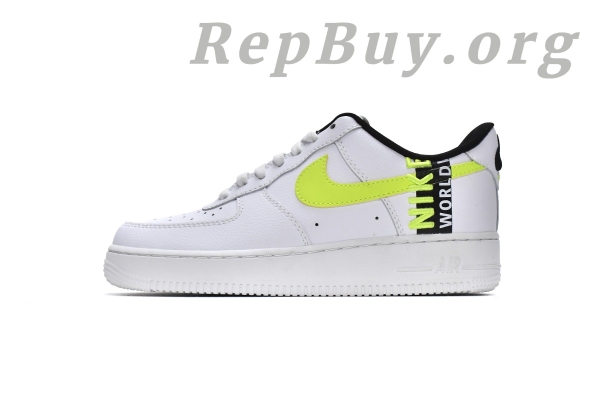 Top Version Nike Air Force 1 Low Worldwide White Barely Volt (GS) CN8536-100 - Image 2
