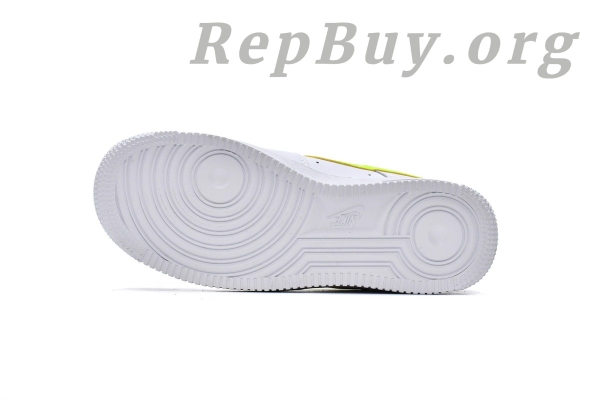 Top Version Nike Air Force 1 Low Worldwide White Barely Volt (GS) CN8536-100 - Image 5