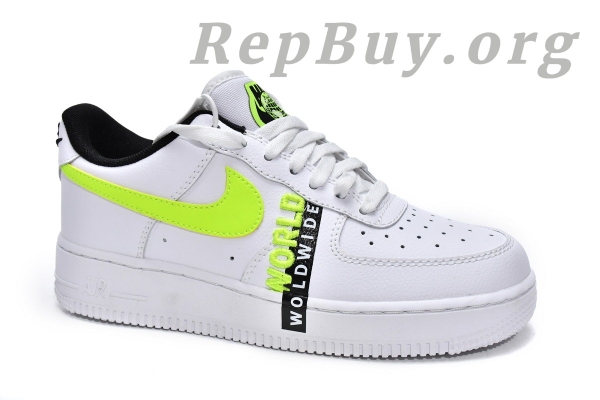 Top Version Nike Air Force 1 Low Worldwide White Barely Volt (GS) CN8536-100 - Image 4