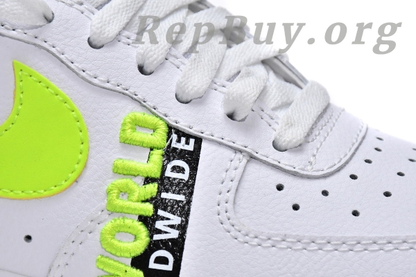 Top Version Nike Air Force 1 Low Worldwide White Barely Volt (GS) CN8536-100 - Image 10