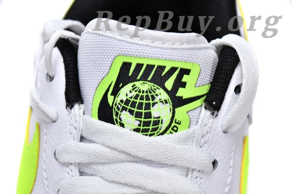 Top Version Nike Air Force 1 Low Worldwide White Barely Volt (GS) CN8536-100 - Image 11