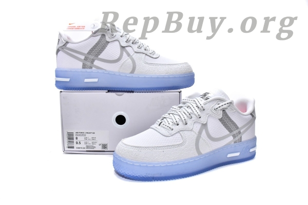 Top Version Nike Air Force 1 React White Light Bone CQ8879-100 - 图片 20
