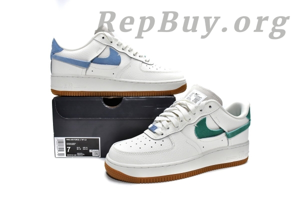 Top Version Nike Air Force 1 Vandalized Sail Mystic Green (W) BV0740-100 - Image 19