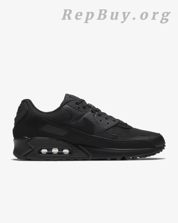 Nike Air Max 90 Leather Triple Black CZ5594-001 - 图片 2