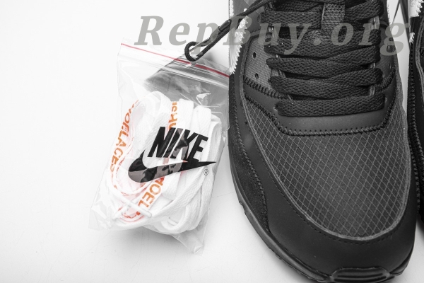 Nike Air Max 90 OFF-WHITE Black AA7293-001 - 图片 9