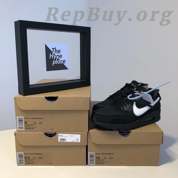 Nike Air Max 90 OFF-WHITE Black AA7293-001 - 图片 30