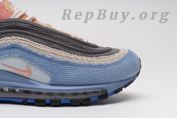 Top Version Nike Air Max 97 Corduroy Light Blue CQ7512-462 - Image 15