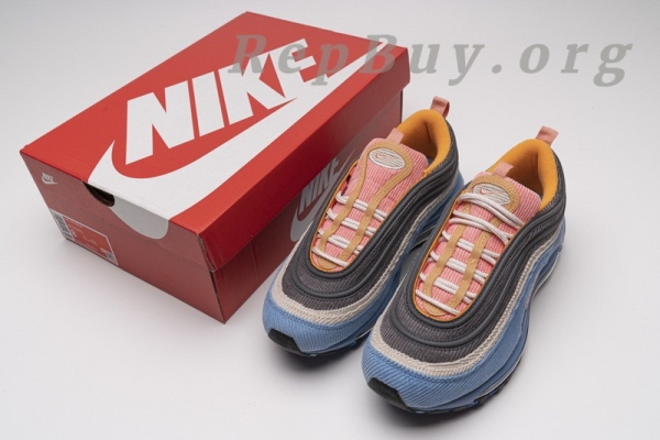 Top Version Nike Air Max 97 Corduroy Light Blue CQ7512-462 - Image 17