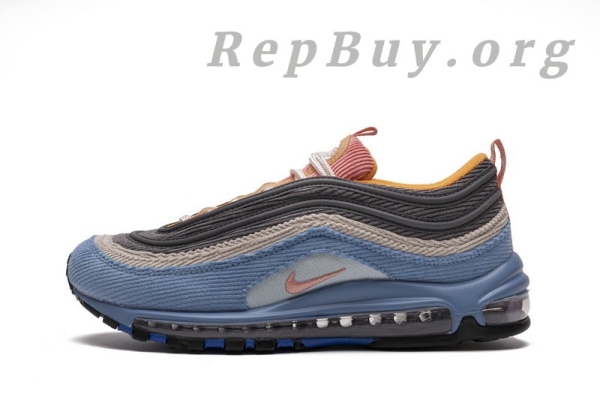 Top Version Nike Air Max 97 Corduroy Light Blue CQ7512-462