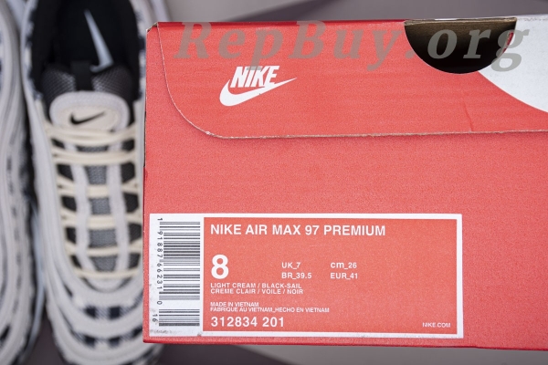 Top Version Nike Air Max 97 Plaid Light Cream 312834-201 - 图片 18