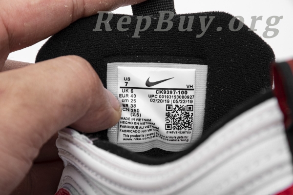 Top Version Nike Air Max 97 Sketch Logo White Black Red CK9397-100 - Image 10