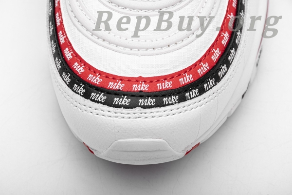 Top Version Nike Air Max 97 Sketch Logo White Black Red CK9397-100 - Image 9