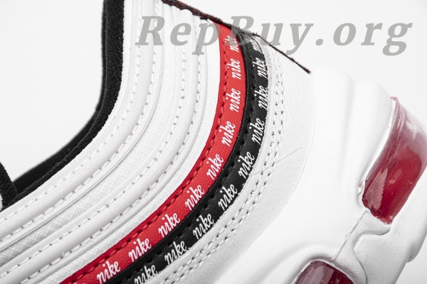 Top Version Nike Air Max 97 Sketch Logo White Black Red CK9397-100 - Image 8