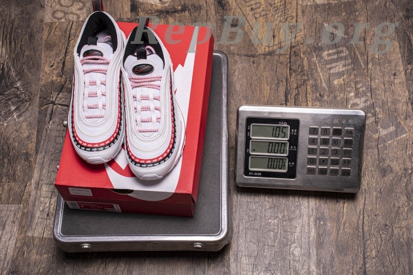 Top Version Nike Air Max 97 Sketch Logo White Black Red CK9397-100 - Image 19