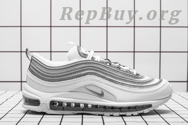 Top Version Nike Air Max 97 White Reflect Silver 921826-105 - 图片 3