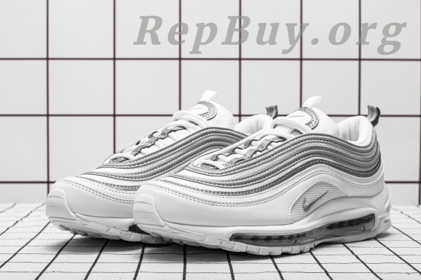 Top Version Nike Air Max 97 White Reflect Silver 921826-105 - 图片 4