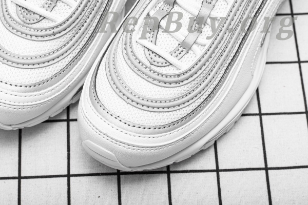 Top Version Nike Air Max 97 White Reflect Silver 921826-105 - 图片 11