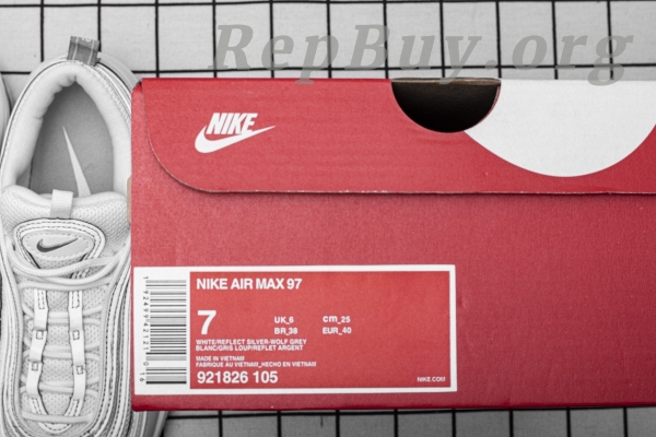 Top Version Nike Air Max 97 White Reflect Silver 921826-105 - 图片 14
