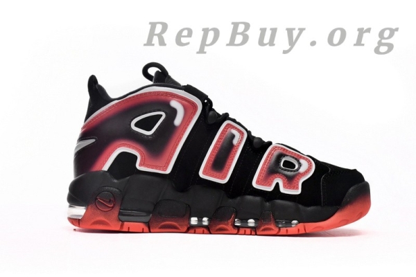 Nike Air More Uptempo Black White Laser Crimson CJ6129-001 - Image 3