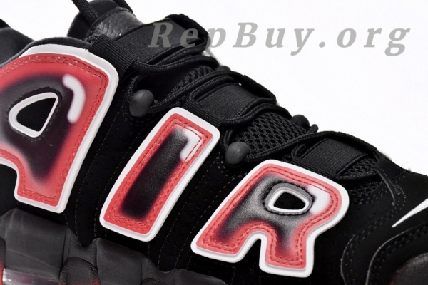 Nike Air More Uptempo Black White Laser Crimson CJ6129-001 - Image 8