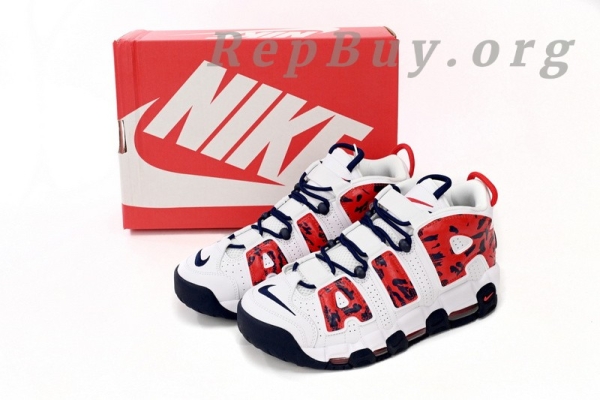 Nike Air More Uptempo White Blue Red Camo CZ7877-100 - Image 9
