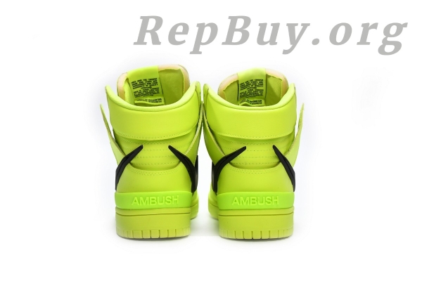 Top Version Nike Dunk High AMBUSH Flash Lime CU7544-300 - 图片 4