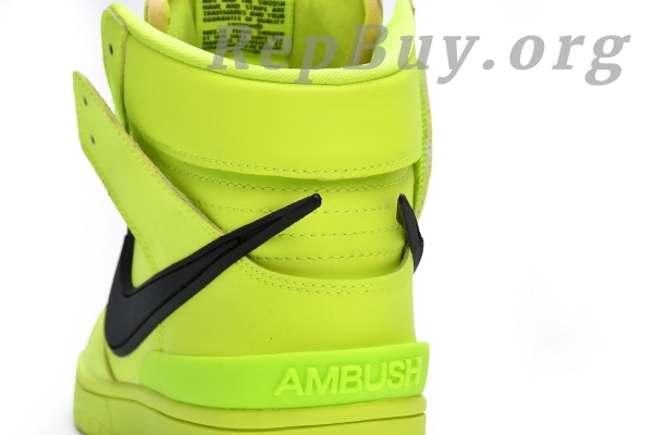 Top Version Nike Dunk High AMBUSH Flash Lime CU7544-300 - 图片 7