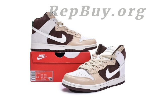 Top Version Nike Dunk High Light Chocolate DH5348-100 - 图片 21