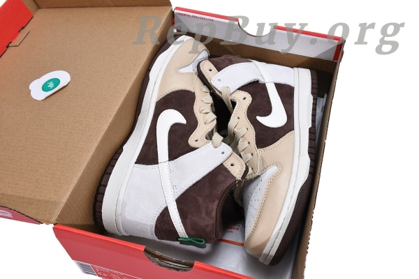 Top Version Nike Dunk High Light Chocolate DH5348-100 - 图片 19