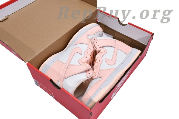 Top Version Nike Dunk High Sail Crimson Tint (W) DD1869-104 - 图片 19