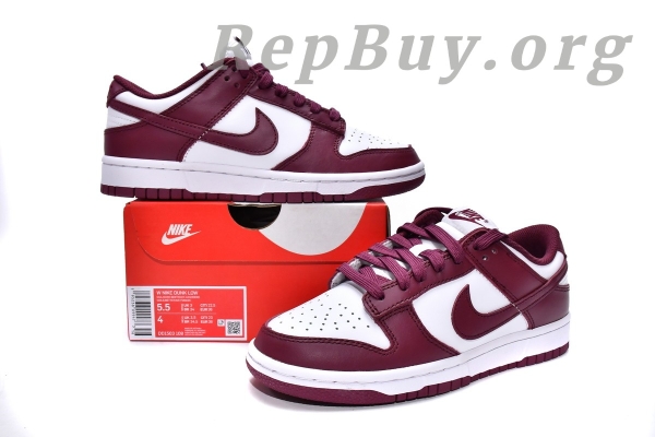 Top Version Nike Dunk Low Bordeaux (W) DD1503-108 - 图片 21