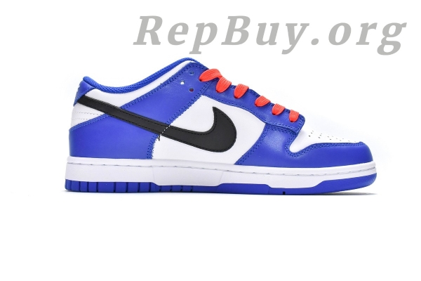 Top Version Nike Dunk Low Bright Crimson Game Royal (GS) CW1590-104 - 图片 3