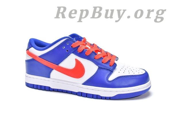 Top Version Nike Dunk Low Bright Crimson Game Royal (GS) CW1590-104 - 图片 4