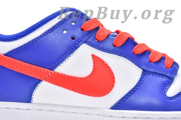 Top Version Nike Dunk Low Bright Crimson Game Royal (GS) CW1590-104 - 图片 11