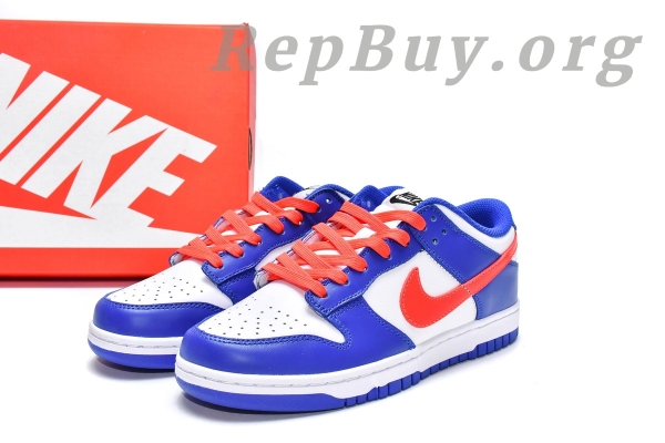Top Version Nike Dunk Low Bright Crimson Game Royal (GS) CW1590-104 - 图片 18