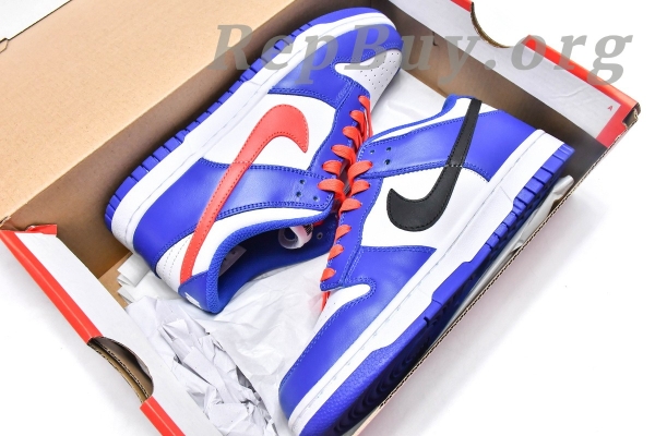 Top Version Nike Dunk Low Bright Crimson Game Royal (GS) CW1590-104 - 图片 17