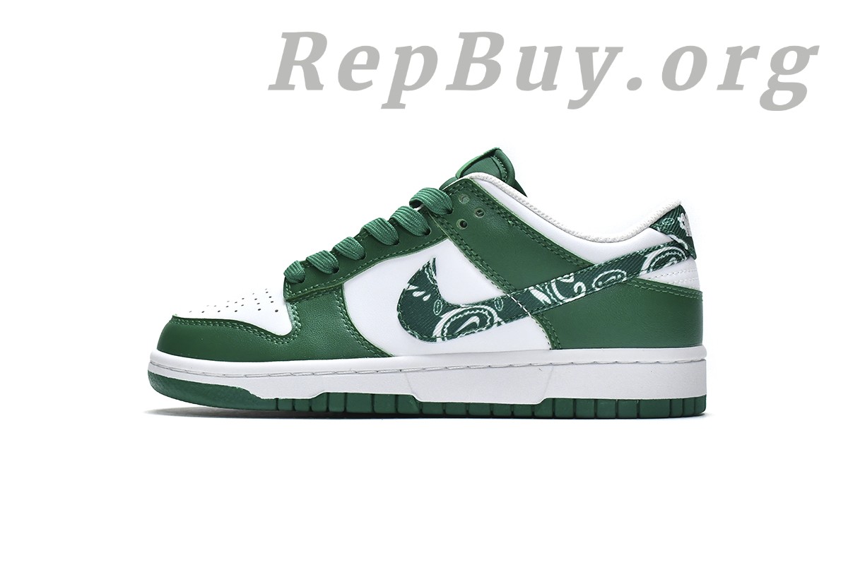 Best Top Version SB Nike Dunk Low Essential Paisley Pack Green (W) DH4401-102 Replica