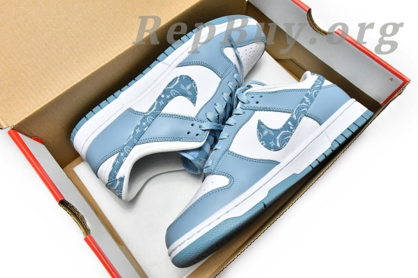 Top Version Nike Dunk Low EssentialPaisley Pack Worn Blue (W) DH4401-101 - 图片 19
