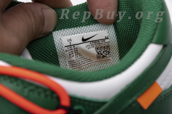 Top Version Nike Dunk Low Off-White Pine Green CT0856-100 - 图片 12