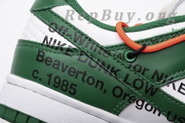 Top Version Nike Dunk Low Off-White Pine Green CT0856-100 - 图片 22